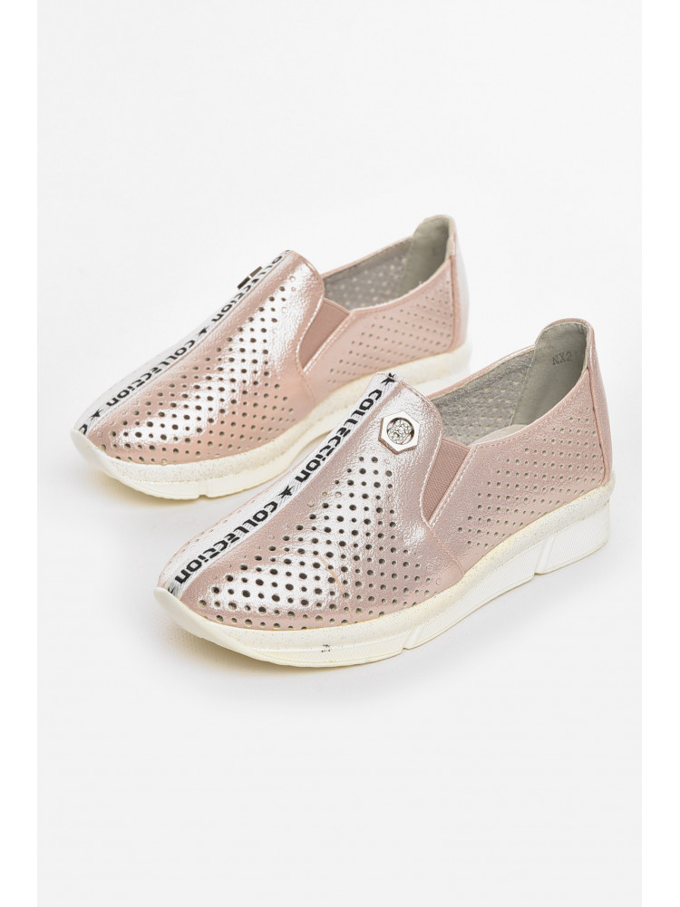 Туфли-лоферы детские для девочки пудрового цвета 211-3 210484C