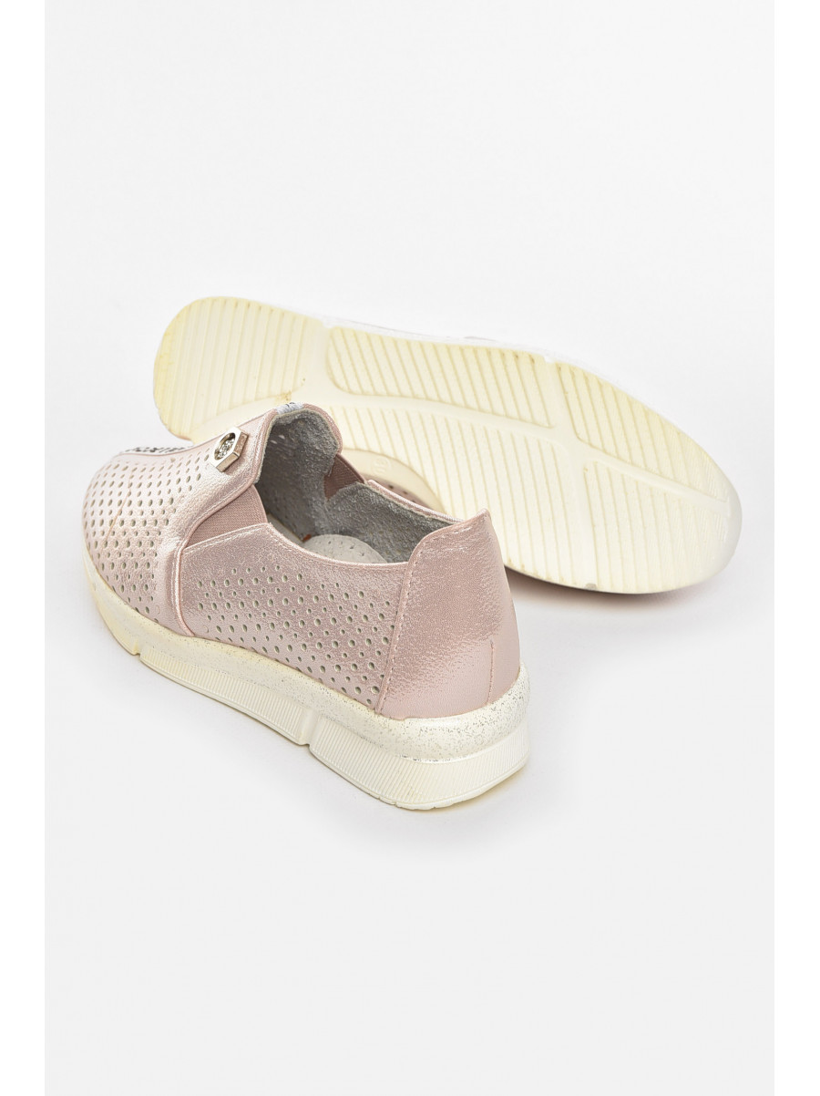 Туфли-лоферы детские для девочки пудрового цвета 211-3 210484C