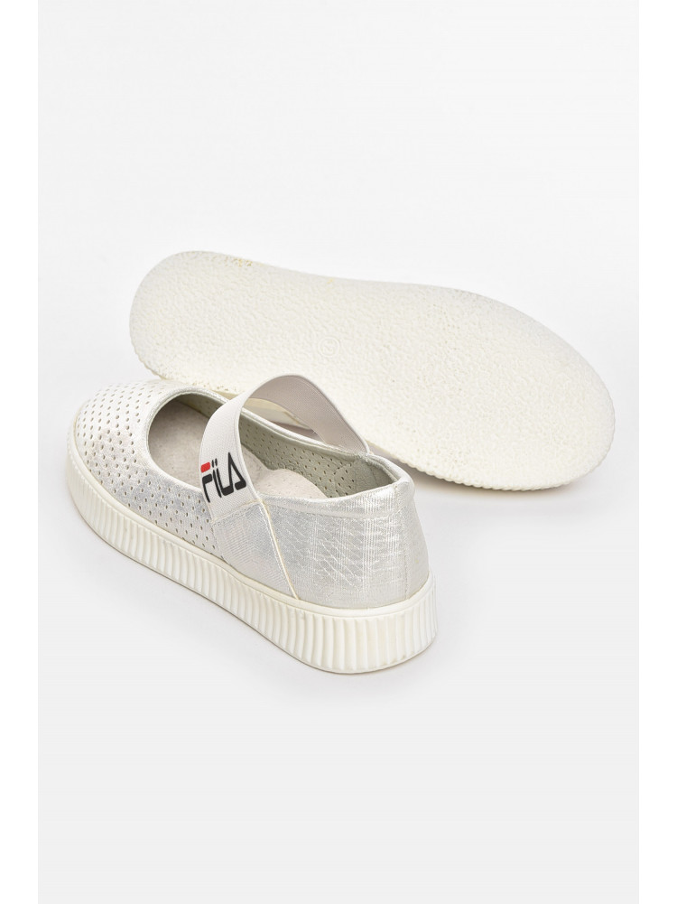 Туфли-лоферы детские для девочки белого цвета 9956-2 210486C