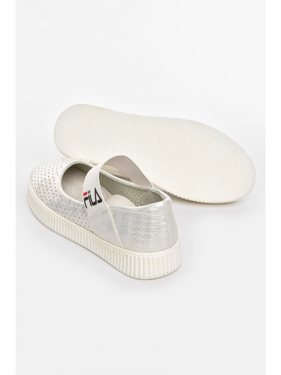 Туфли-лоферы детские для девочки белого цвета 9956-2 210486C