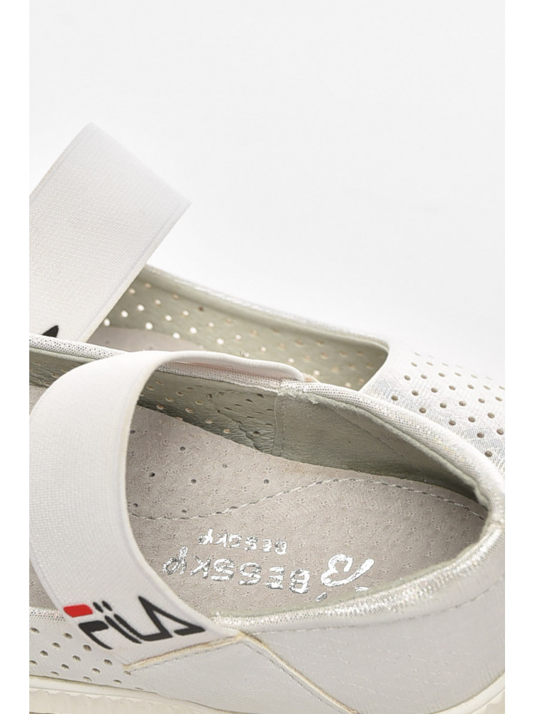 Туфли-лоферы детские для девочки белого цвета 9956-2 210486C