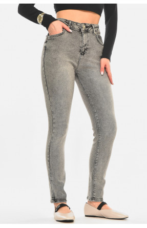 Джинси жіночі однотонні сірого кольору 00624 210487C