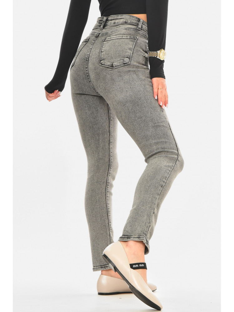 Джинси жіночі однотонні сірого кольору 00624 210487C