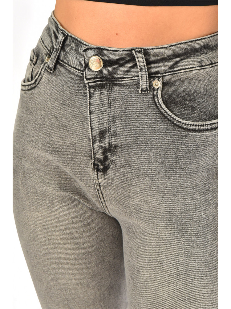 Джинси жіночі однотонні сірого кольору 00624 210487C