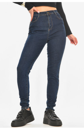 Джинси жіночі однотонні синього кольору 0945 210488C