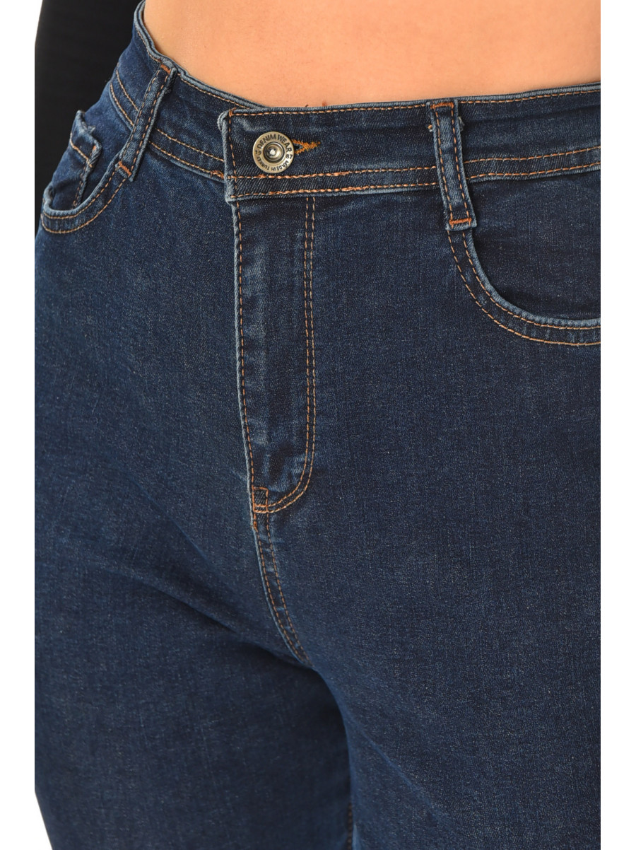 Джинси жіночі однотонні синього кольору 0945 210488C