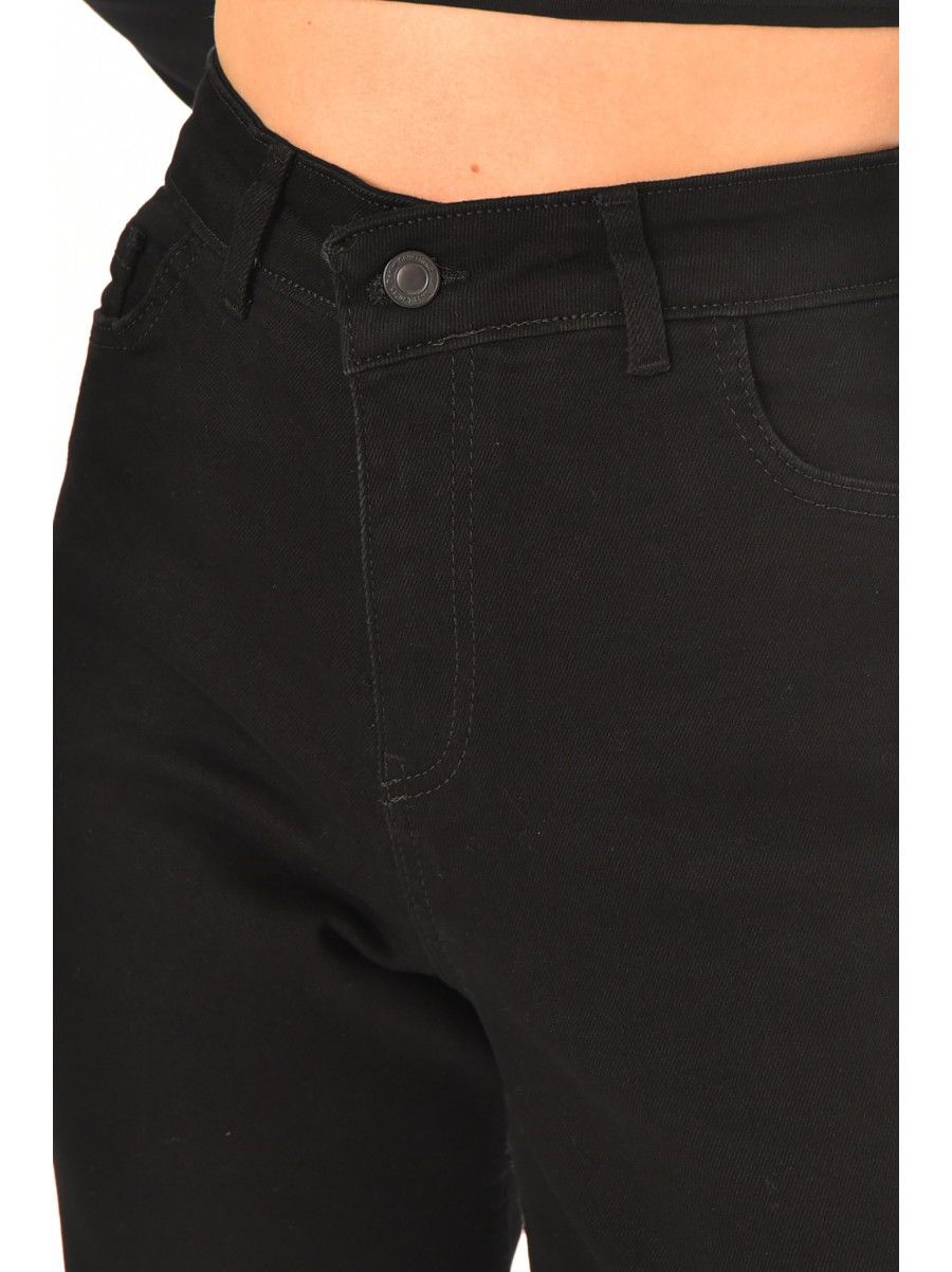 Джинсы женские однотонные черного цвета 992 210489C