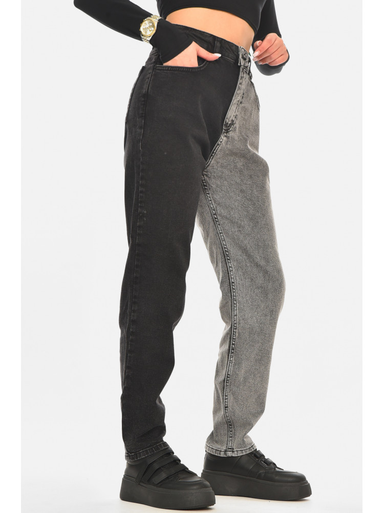 Джинсы женские однотонные черно-серого цвета 00165 210490C