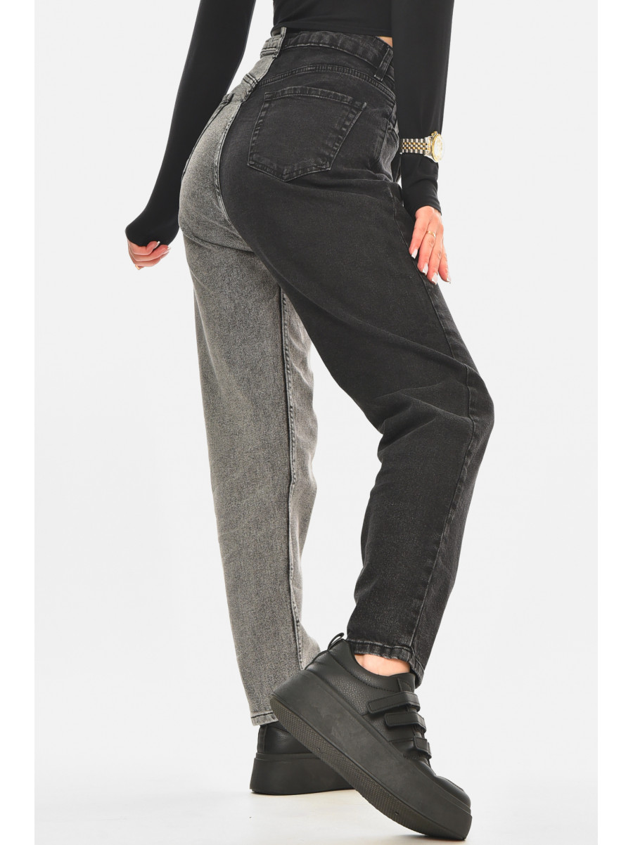 Джинсы женские однотонные черно-серого цвета 00165 210490C