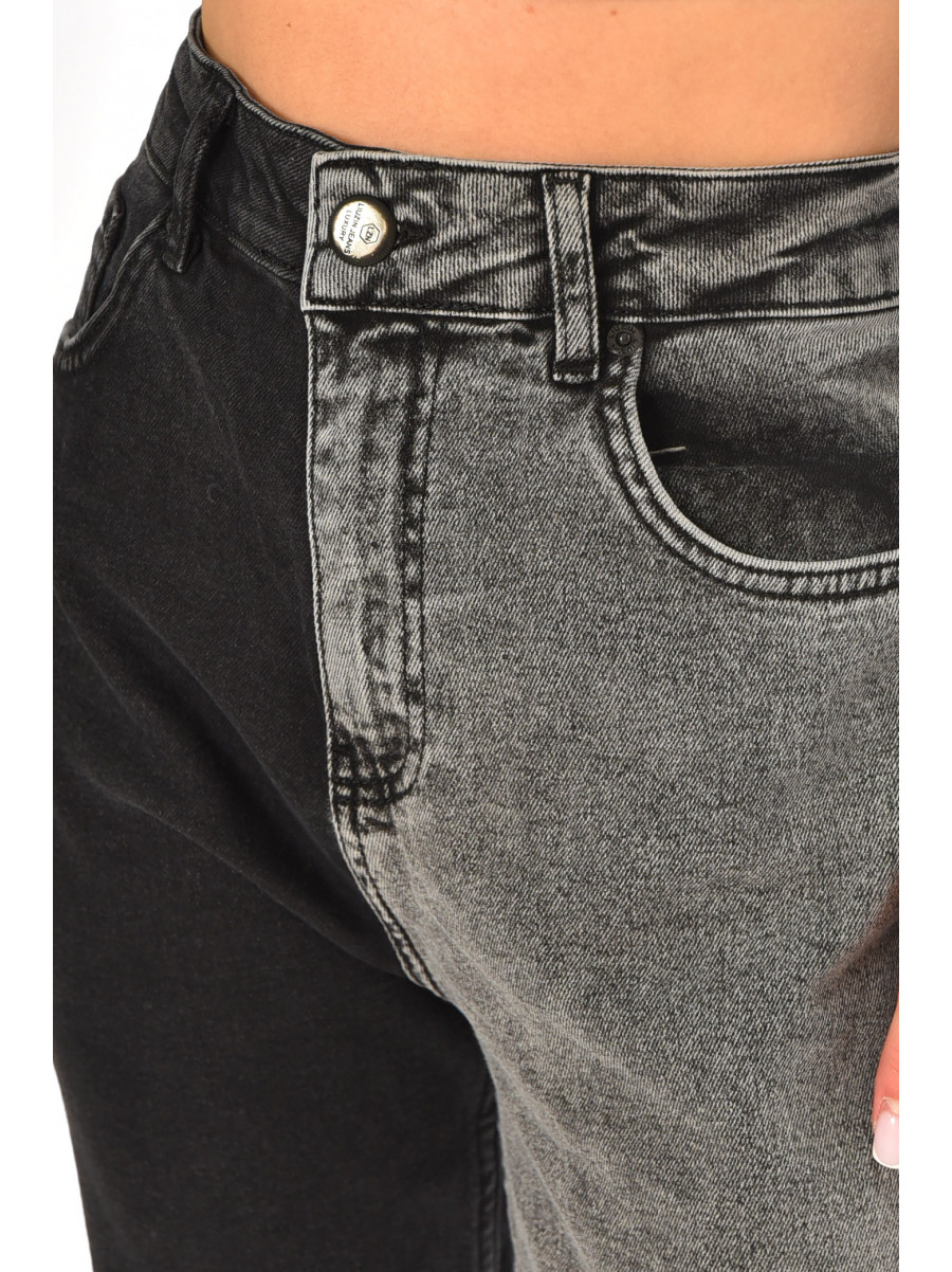 Джинсы женские однотонные черно-серого цвета 00165 210490C