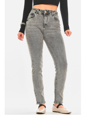 Джинсы женские однотонные серого цвета 00970 210491C
