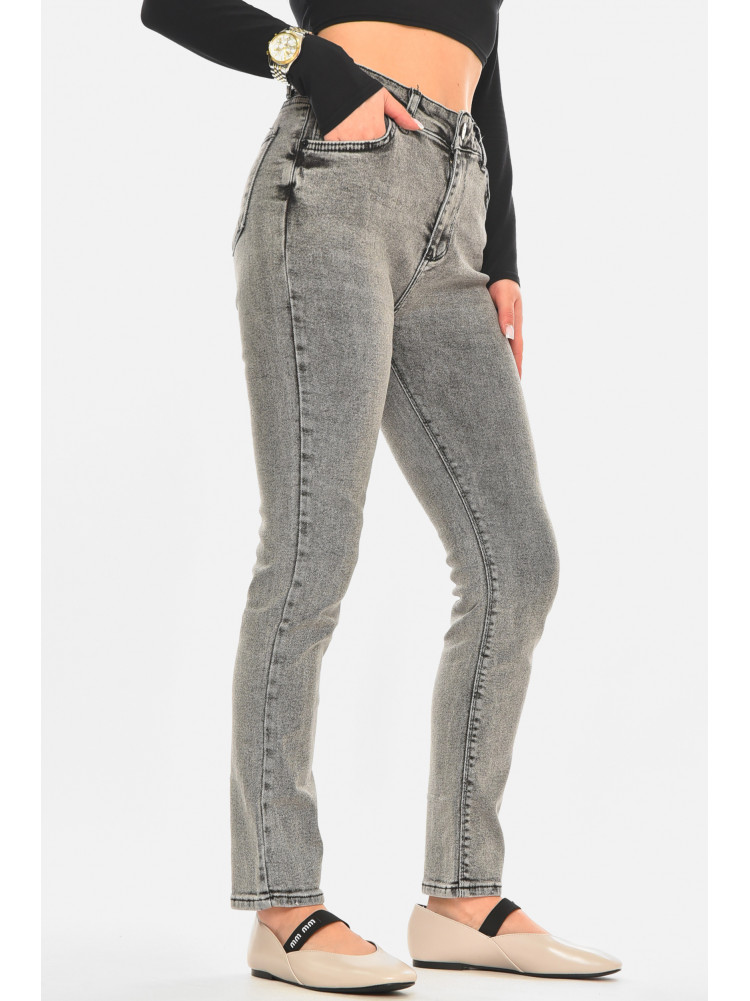 Джинси жіночі однотонні сірого кольору 00970 210491C