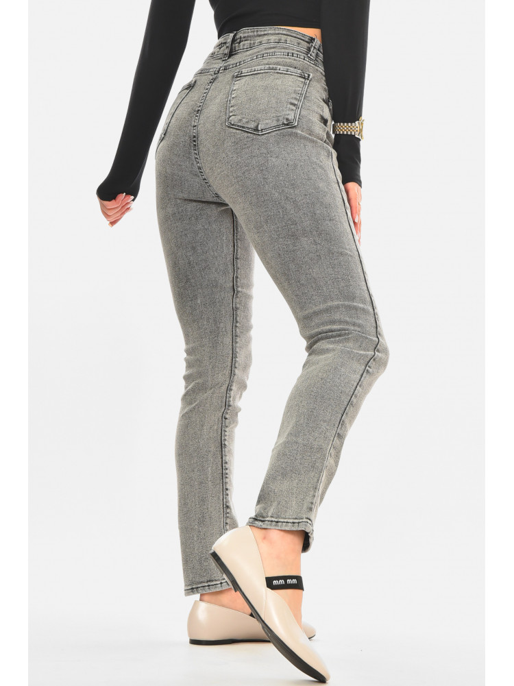 Джинси жіночі однотонні сірого кольору 00970 210491C