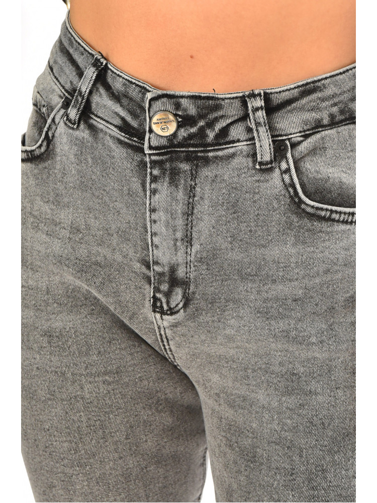 Джинси жіночі однотонні сірого кольору 00970 210491C