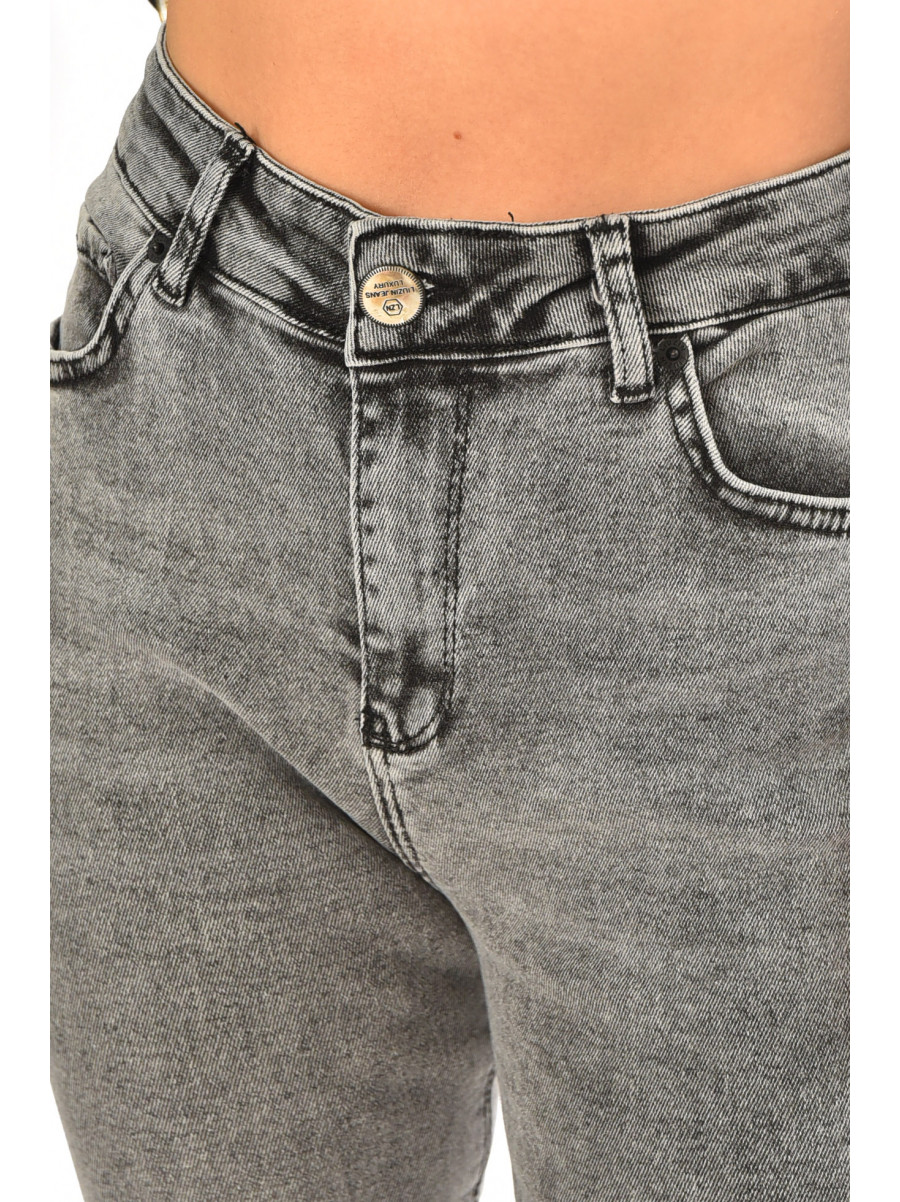 Джинси жіночі однотонні сірого кольору 00970 210491C