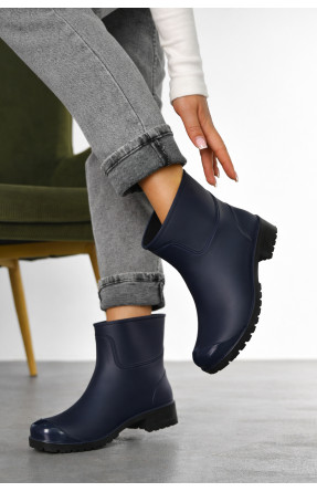 Чоботи гумові низькі жіночі синього кольору БЖ-6 210492C