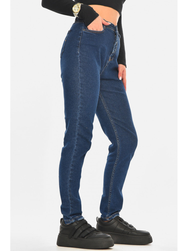 Джинси жіночі однотонні синього кольору 0926 210493C