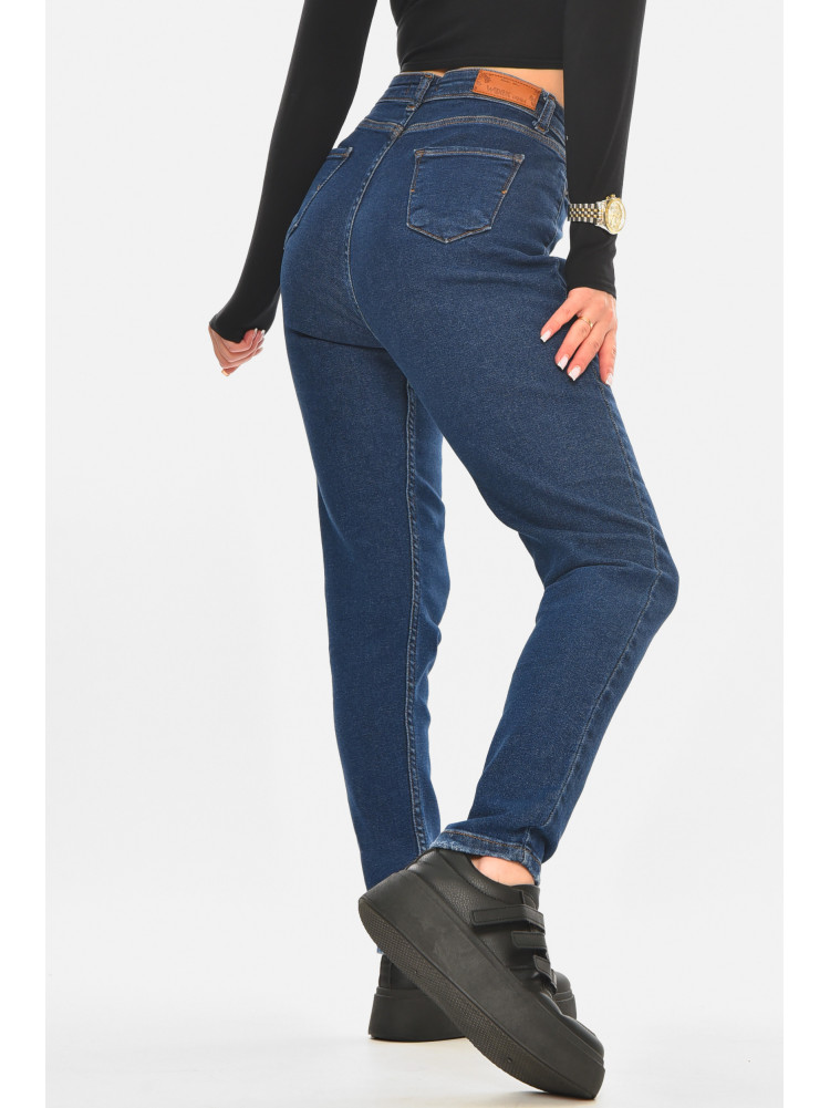 Джинси жіночі однотонні синього кольору 0926 210493C