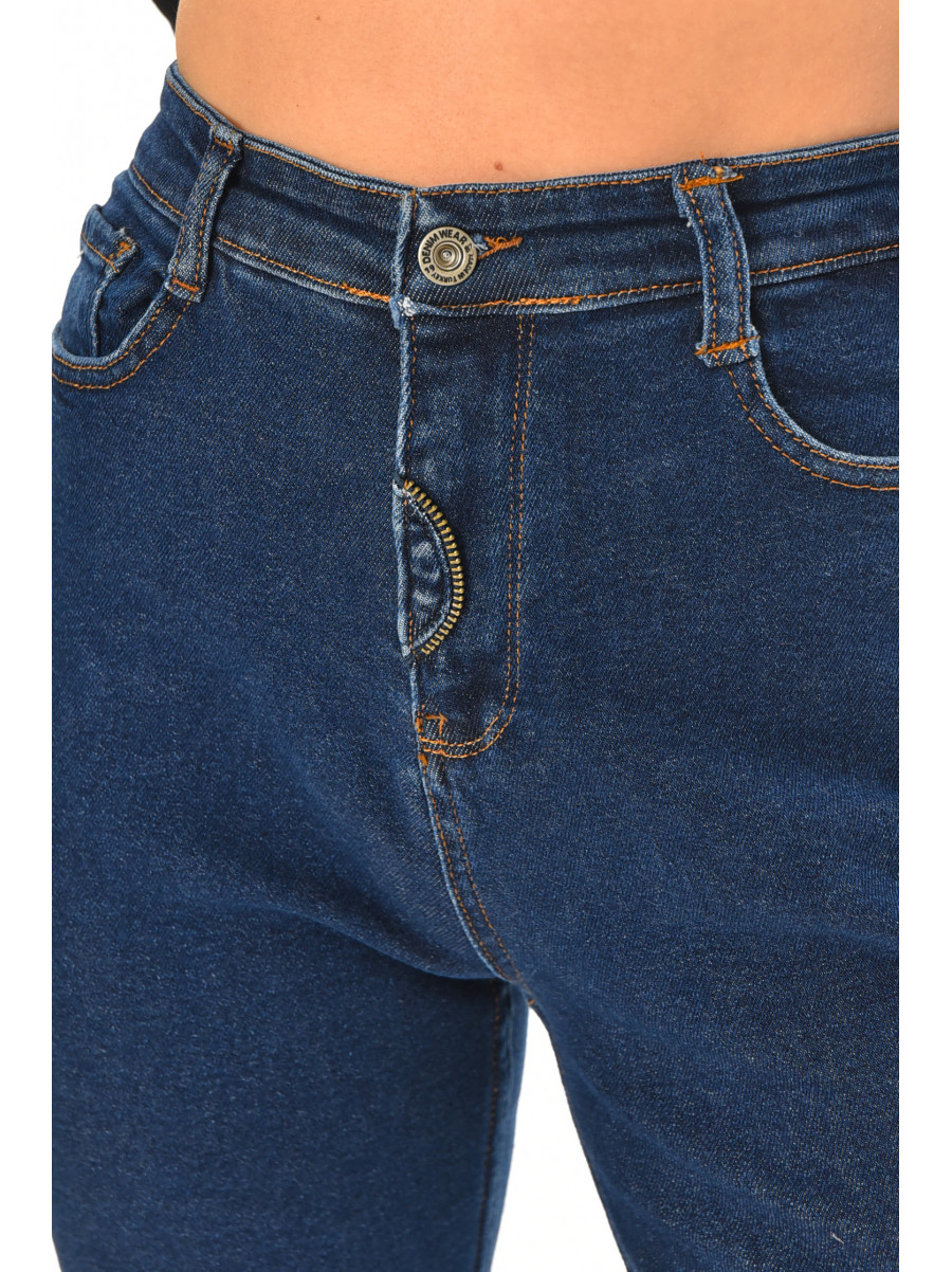 Джинси жіночі однотонні синього кольору 0926 210493C