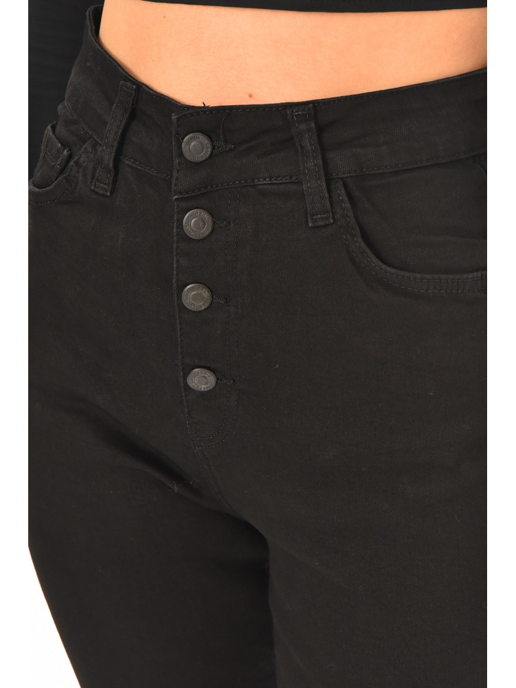 Джинси жіночі однотонні чорного кольору 0784 210494C