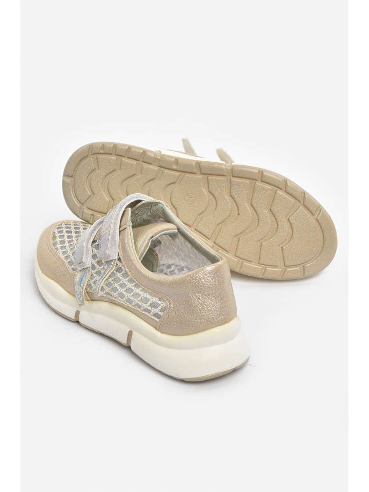Кроссовки детские летние для девочки золотистого цвета 9621-4 210496C