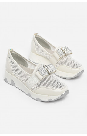 Туфлі-лофери дитячі для дівчинки білого кольору 206-2 210497C