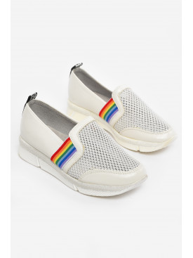Туфлі-лофери дитячі для дівчинки білого кольору 207-2 210501C
