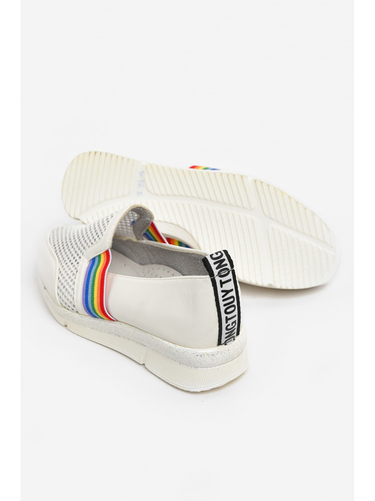 Туфлі-лофери дитячі для дівчинки білого кольору 207-2 210501C