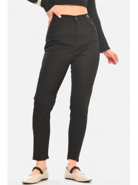 Джинси жіночі однотонні чорного кольору 3177 210503C