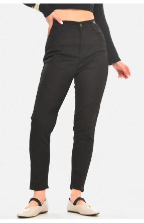 Джинси жіночі однотонні чорного кольору 3177 210503C