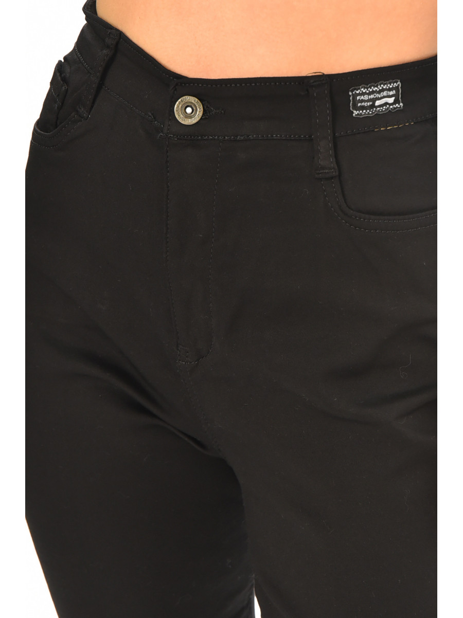 Джинси жіночі однотонні чорного кольору 3177 210503C