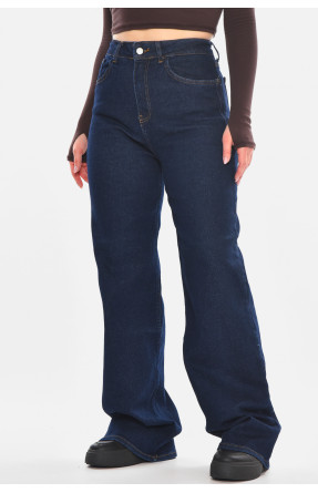 Джинсы женские однотонные тёмно-синего цвета 00423 210504C