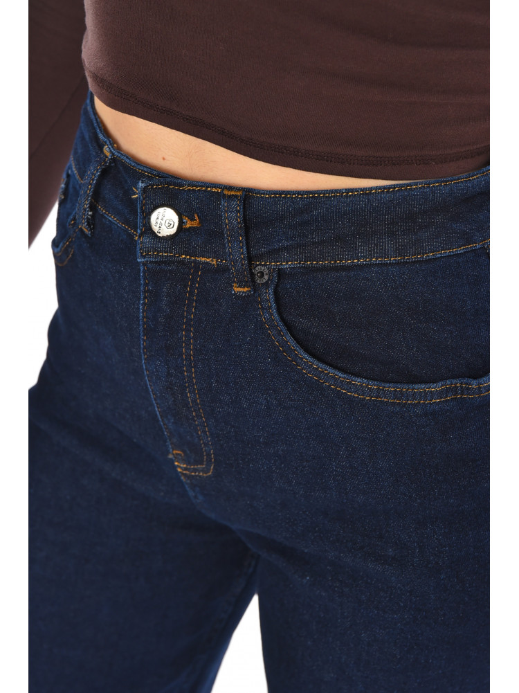 Джинсы женские однотонные тёмно-синего цвета 00423 210504C