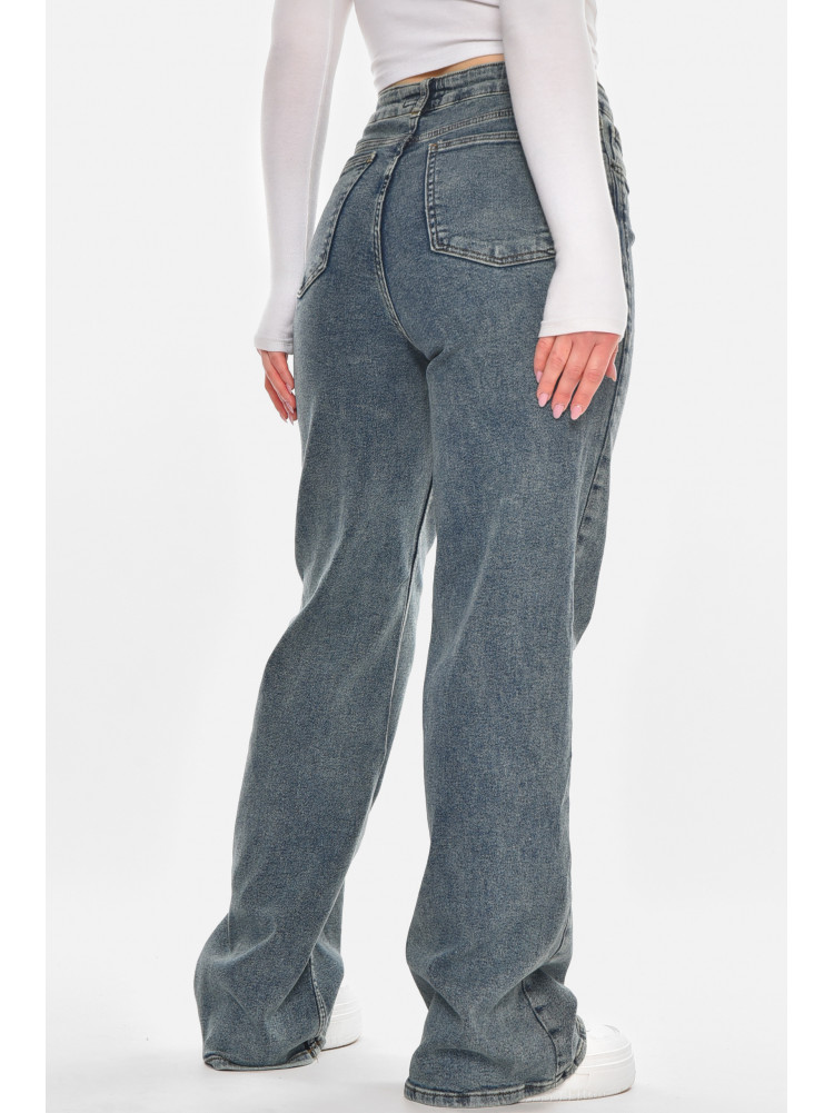 Джинсы женские однотонные синего цвета 00423 210505C