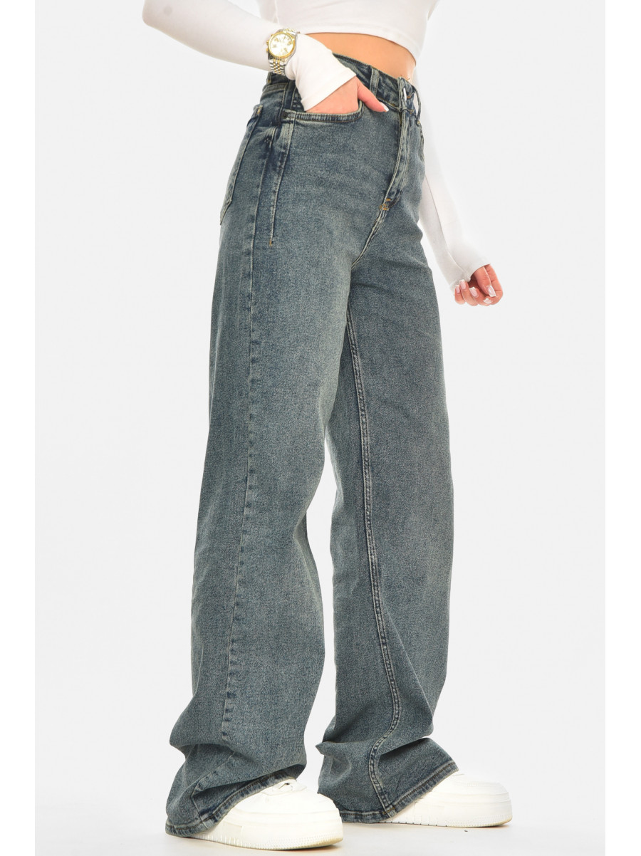 Джинси жіночі однотонні темно-синього кольору 00423 210506C