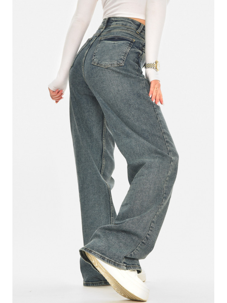 Джинси жіночі однотонні темно-синього кольору 00423 210506C