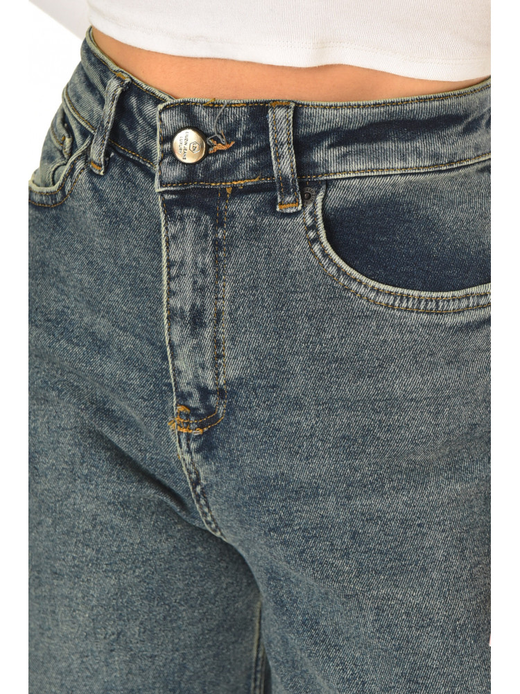 Джинси жіночі однотонні темно-синього кольору 00423 210506C