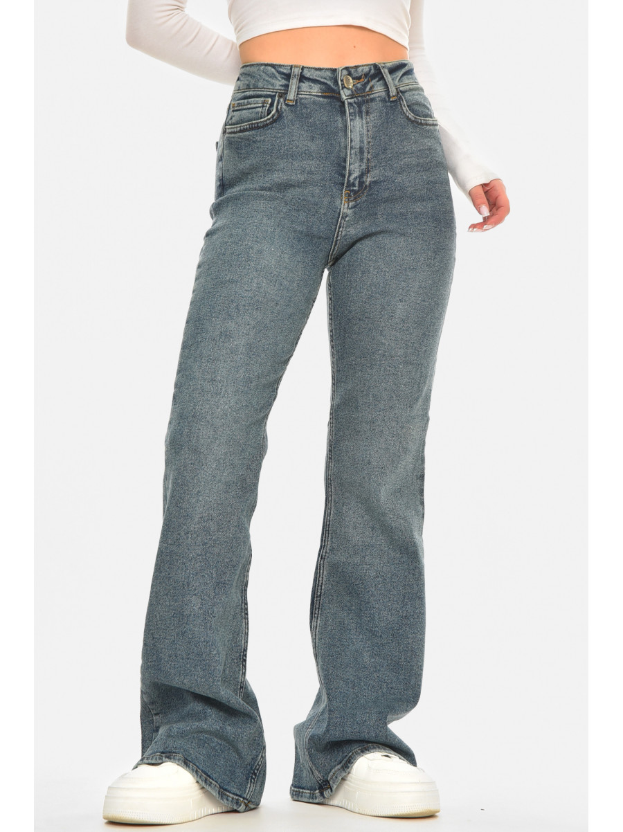 Джинси жіночі однотонні темно-синього кольору 00416 210507C
