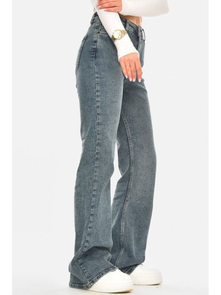 Джинси жіночі однотонні темно-синього кольору 00416 210507C