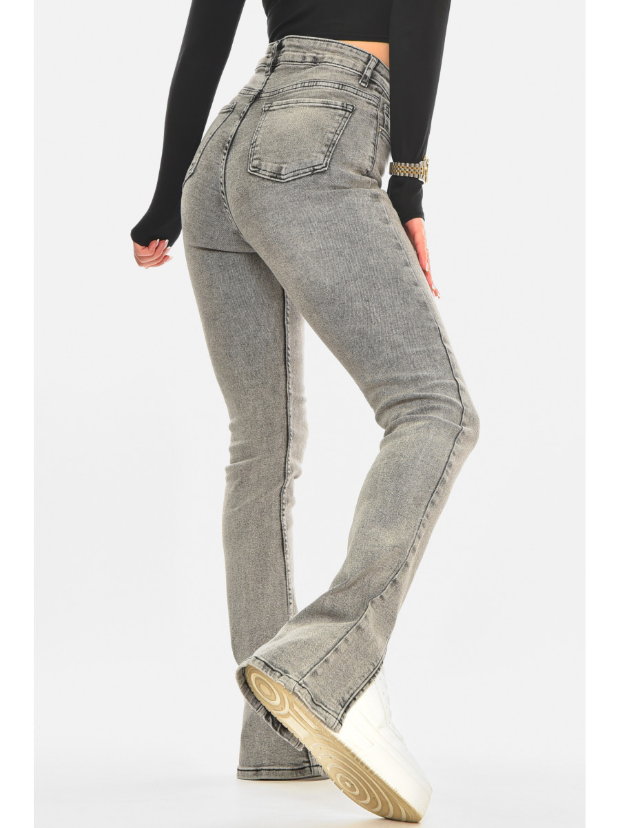 Джинси жіночі однотонні сірого кольору 00612 210508C
