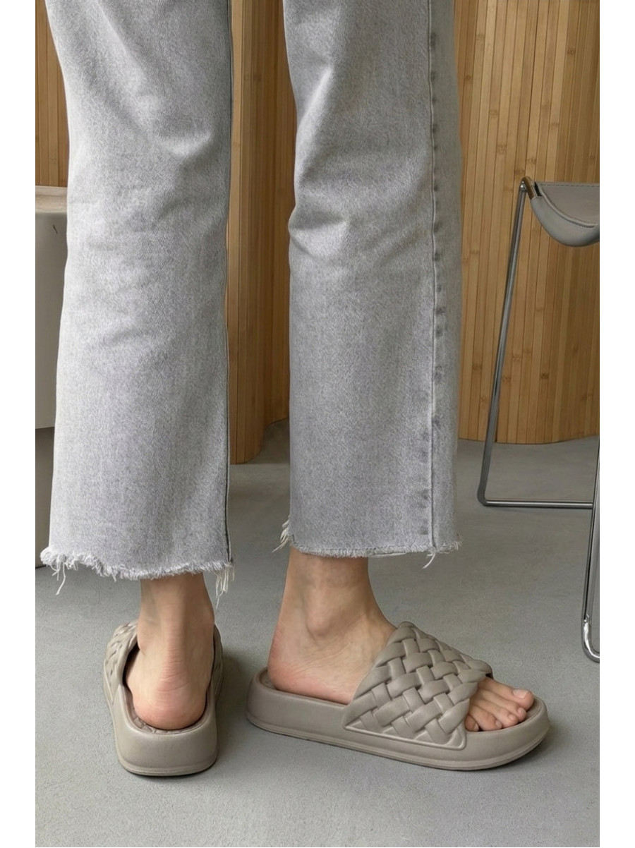 Шлепанцы пена женские серого цвета ПЖ-49 210509C