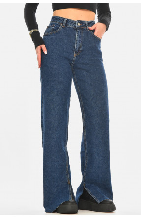 Джинси жіночі однотонні синього кольору RW-400 210511C
