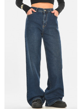 Джинси жіночі однотонні синього кольору RW-500-1 210513C