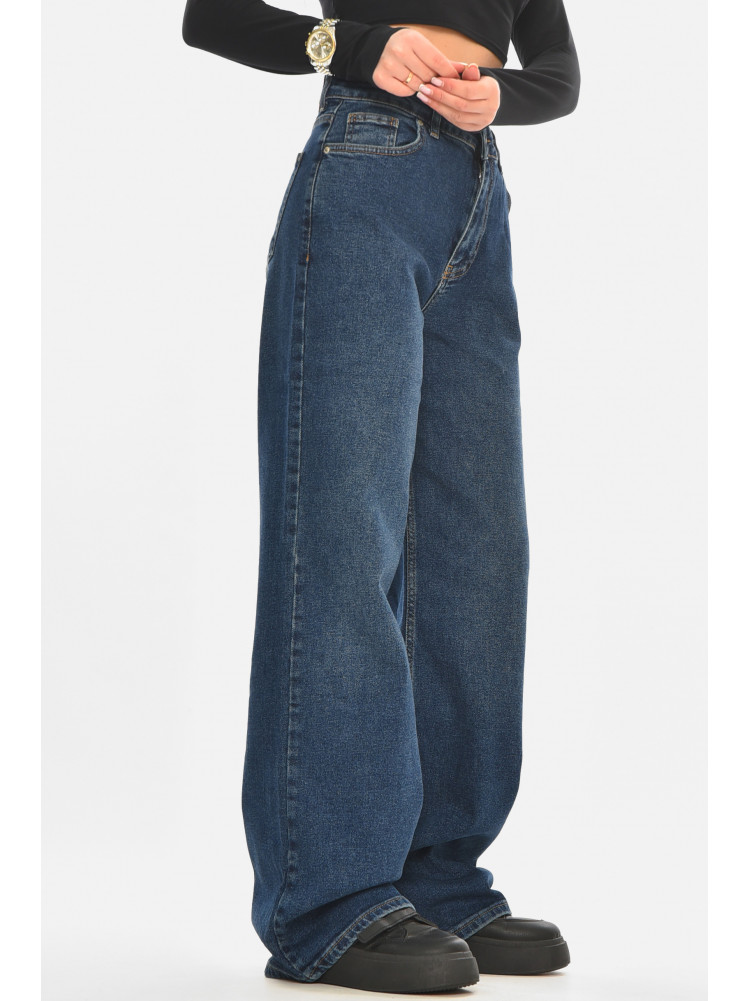 Джинси жіночі однотонні синього кольору RW-500-1 210513C