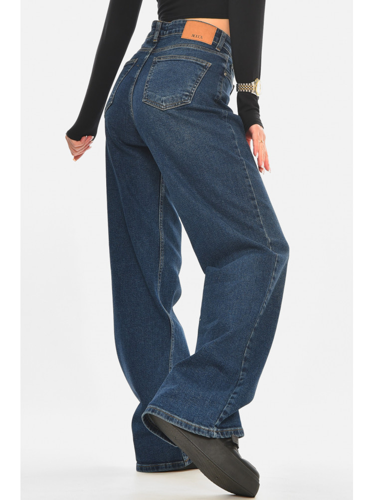 Джинси жіночі однотонні синього кольору RW-500-1 210513C
