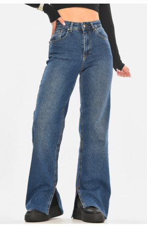 Джинси жіночі однотонні синього кольору RW-400-1 210514C