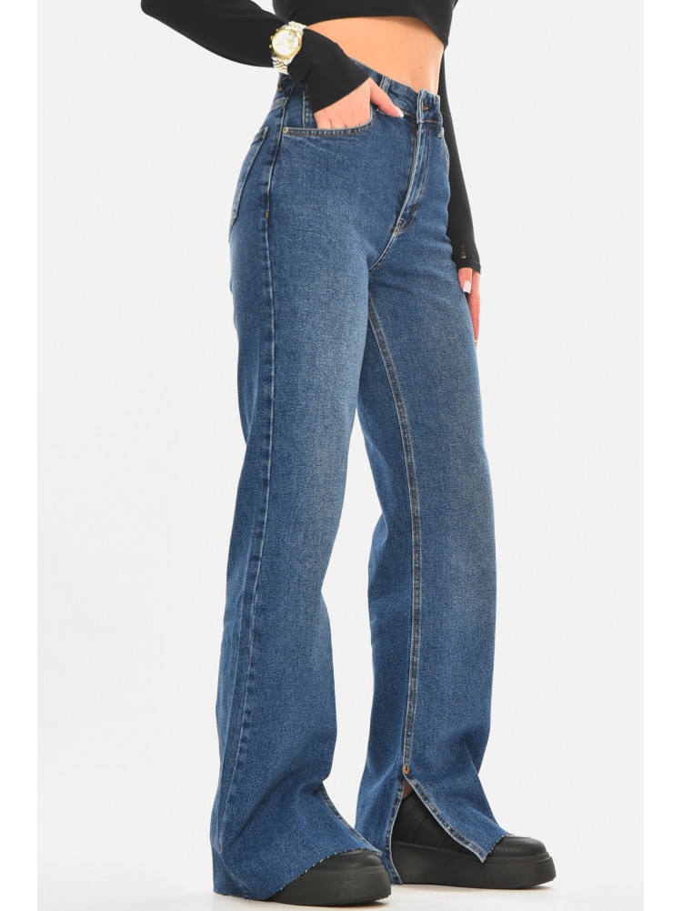 Джинси жіночі однотонні синього кольору RW-400-1 210514C