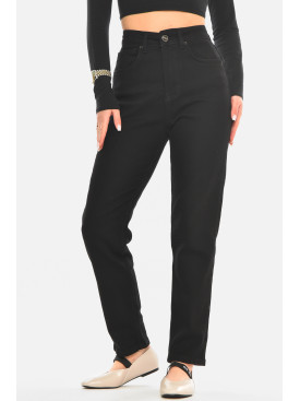 Джинсы женские однотонные черного цвета 0001110 210515C