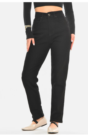 Джинси жіночі однотонні чорного кольору 0001110 210515C