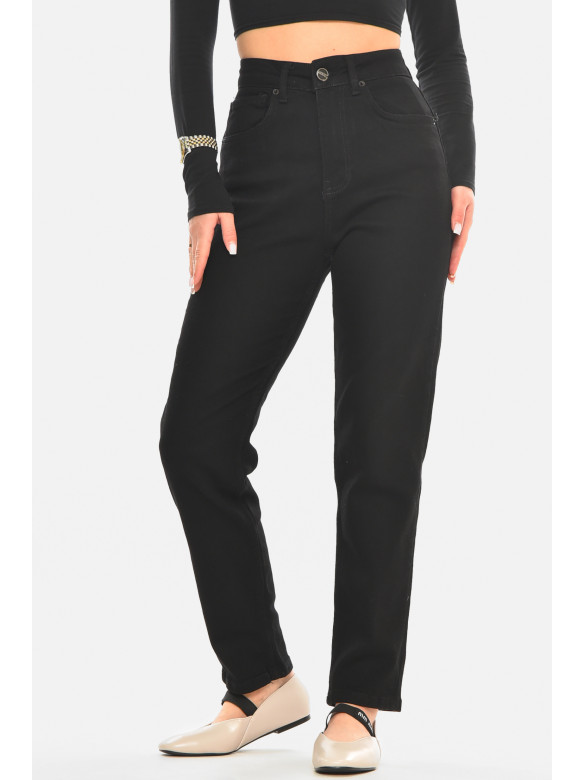 Джинсы женские однотонные черного цвета 0001110 210515C